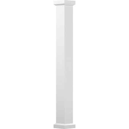 Ekena Millwork 9" x 12' Endura-Aluminum Empire Style Column, Square Shaft (For Post Wrap Installation) Non-Tapered EA0912INPSEEMEM